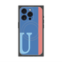 プレミアムスクエアケース with MagSafe［ オリジナル - initial color line - U blue ］