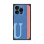 プレミアムスクエアケース with MagSafe［ オリジナル - initial color line - U blue ］