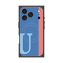 プレミアムスクエアケース with MagSafe［ オリジナル - initial color line - U blue ］
