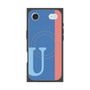 プレミアムスクエアケース with MagSafe［ オリジナル - initial color line - U blue ］