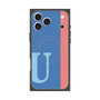 プレミアムスクエアケース with MagSafe［ オリジナル - initial color line - U blue ］