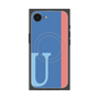 プレミアムスクエアケース with MagSafe［ オリジナル - initial color line - U blue ］