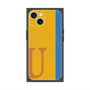 プレミアムスクエアケース with MagSafe［ オリジナル - initial color line - U orange ］