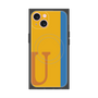 プレミアムスクエアケース with MagSafe［ オリジナル - initial color line - U orange ］