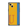 プレミアムスクエアケース with MagSafe［ オリジナル - initial color line - U orange ］