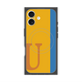 プレミアムスクエアケース with MagSafe［ オリジナル - initial color line - U orange ］