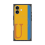 プレミアムスクエアケース with MagSafe［ オリジナル - initial color line - U orange ］
