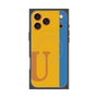 プレミアムスクエアケース with MagSafe［ オリジナル - initial color line - U orange ］