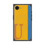 プレミアムスクエアケース with MagSafe［ オリジナル - initial color line - U orange ］