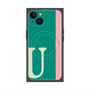プレミアムスクエアケース with MagSafe［ オリジナル - initial color line - U green ］