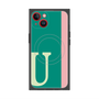 プレミアムスクエアケース with MagSafe［ オリジナル - initial color line - U green ］