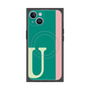 プレミアムスクエアケース with MagSafe［ オリジナル - initial color line - U green ］