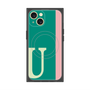プレミアムスクエアケース with MagSafe［ オリジナル - initial color line - U green ］