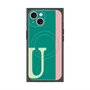 プレミアムスクエアケース with MagSafe［ オリジナル - initial color line - U green ］
