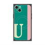 プレミアムスクエアケース with MagSafe［ オリジナル - initial color line - U green ］