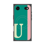 プレミアムスクエアケース with MagSafe［ オリジナル - initial color line - U green ］