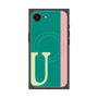プレミアムスクエアケース with MagSafe［ オリジナル - initial color line - U green ］
