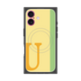 プレミアムスクエアケース with MagSafe［ オリジナル - initial color line - U yellow ］