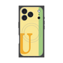 プレミアムスクエアケース with MagSafe［ オリジナル - initial color line - U yellow ］