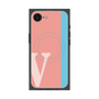 プレミアムスクエアケース with MagSafe［ オリジナル - initial color line - V pink ］