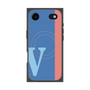 プレミアムスクエアケース with MagSafe［ オリジナル - initial color line - V blue ］