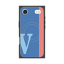 プレミアムスクエアケース with MagSafe［ オリジナル - initial color line - V blue ］