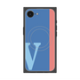 プレミアムスクエアケース with MagSafe［ オリジナル - initial color line - V blue ］
