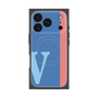 プレミアムスクエアケース with MagSafe［ オリジナル - initial color line - V blue ］