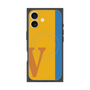 プレミアムスクエアケース with MagSafe［ オリジナル - initial color line - V orange ］