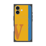 プレミアムスクエアケース with MagSafe［ オリジナル - initial color line - V orange ］