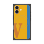 プレミアムスクエアケース with MagSafe［ オリジナル - initial color line - V orange ］