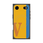 プレミアムスクエアケース with MagSafe［ オリジナル - initial color line - V orange ］