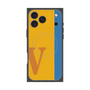 プレミアムスクエアケース with MagSafe［ オリジナル - initial color line - V orange ］