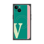 プレミアムスクエアケース with MagSafe［ オリジナル - initial color line - V green ］
