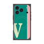 プレミアムスクエアケース with MagSafe［ オリジナル - initial color line - V green ］