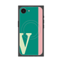 プレミアムスクエアケース with MagSafe［ オリジナル - initial color line - V green ］