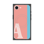 プレミアムスクエアケース with MagSafe［ オリジナル - initial color line - A pink ］