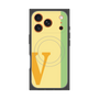 プレミアムスクエアケース with MagSafe［ オリジナル - initial color line - V yellow ］