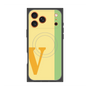 プレミアムスクエアケース with MagSafe［ オリジナル - initial color line - V yellow ］