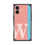 プレミアムスクエアケース with MagSafe［ オリジナル - initial color line - W pink ］