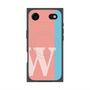 プレミアムスクエアケース with MagSafe［ オリジナル - initial color line - W pink ］