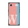 プレミアムスクエアケース with MagSafe［ オリジナル - initial color line - W pink ］