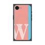 プレミアムスクエアケース with MagSafe［ オリジナル - initial color line - W pink ］
