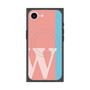 プレミアムスクエアケース with MagSafe［ オリジナル - initial color line - W pink ］