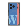 プレミアムスクエアケース with MagSafe［ オリジナル - initial color line - W blue ］