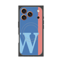 プレミアムスクエアケース with MagSafe［ オリジナル - initial color line - W blue ］