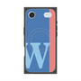 プレミアムスクエアケース with MagSafe［ オリジナル - initial color line - W blue ］
