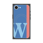 プレミアムスクエアケース with MagSafe［ オリジナル - initial color line - W blue ］