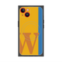 プレミアムスクエアケース with MagSafe［ オリジナル - initial color line - W orange ］