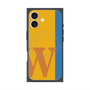 プレミアムスクエアケース with MagSafe［ オリジナル - initial color line - W orange ］